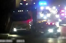Dramatičen lov za kradljivcem tovornjaka spremljali z 12 kamerami #video