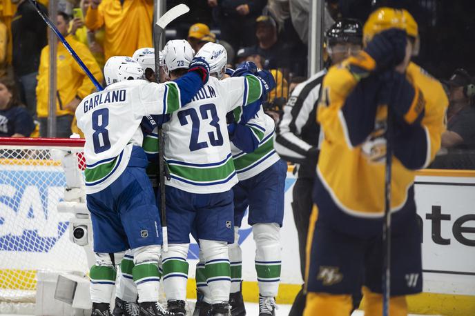 Vancouver Canucks | ancouver Canucks so v prvem krogu končnice lige NHL z 1:0 v gosteh premagali Nashville Predators. | Foto Reuters
