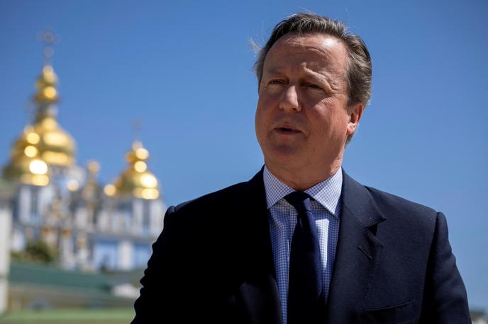 David Cameron na obisku v Kijevu | Ruska grožnja sledi potezi Združenega kraljestva, ki je Ukrajini dovolilo uporabo britanskega orožja na ruskem ozemlju. | Foto Reuters