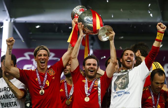 Če bo Španija letos zmagala še tretjič zapored, bo osvojila četrti naslov in postala najuspešnejša v zgodovini evropskih prvenstev. | Foto: 