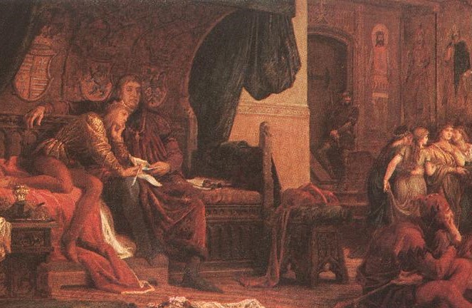 Ulrik II. Celjski je bil svetovalec in varuh mladoletnega češkega in ogrskega kralja Ladislava (1440-1457), imenovanega tudi Ladislav Posmrtni, ker se je rodil po očetovi smrti. Ulrik II. je bil bratranec Ladislavove matere. Ta je bila hčerka cesarja Sigismunda Luksemburškega in njegove žene Barbare Celjske. Na sliki: madžarski slikar je upodobil Ulrika II. Celjskega in mladega kralja. | Foto: commons.wikimedia.org