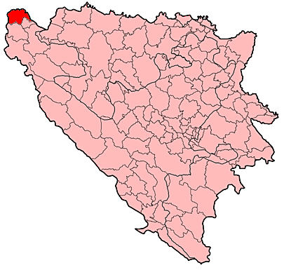 Velika Kladuša je na skrajnem severozahodu države od Slovenije oddaljena manj kot 100 kilometrov. | Foto: Thomas Hilmes/Wikimedia Commons