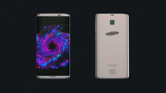 Tako si je videz pametnega telefona Galaxy S8 zamislil spletni grafik Steel Drake.  |  Foto: Behance | Foto: 