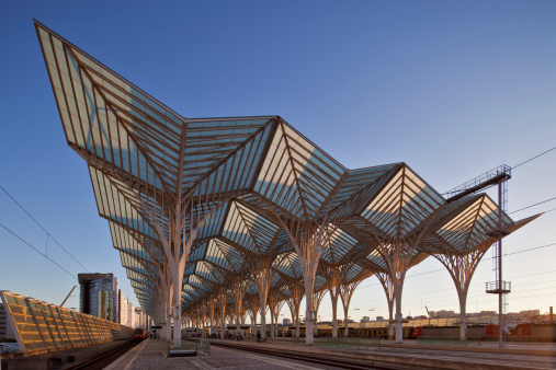 Železniška postaja Oriente v Lizboni, ki je delo arhitekta Santiaga Calatrava, je ob nastanku postala ena od ikon mesta. Prav tako velja za eno največjih v Evropi, čez katero letno potuje okoli 75 miljonov ljudi. | Foto: Getty Images