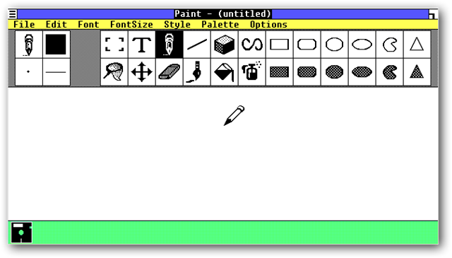 Microsoft Paint, Windows 1.0, 1985.  |  Foto: The Customize Windows | Foto: 