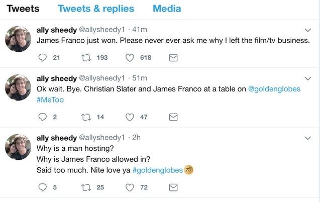Ally Sheedy, James Franco | Foto: Twitter - Voranc