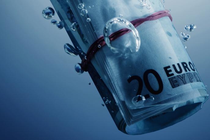 Evri, položnica, voda, 20 evrov, bankovci | Napaka na računu za vodo je bila domnevno posledica okvare števca ali napake pri odčitavanju števca. | Foto Shutterstock