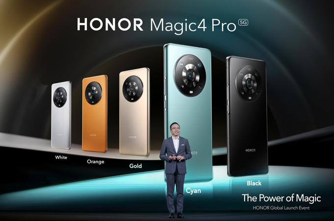 Izvršni direktor družbe Honor George Zhao je predstavil novo serijo zmogljivejših pametnih telefonov Magic4. | Foto: 