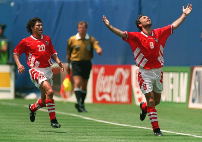 Bolgari so jo v kvalifikacijah zagodli Franciji, v četrtfinalu SP pa še Nemčiji. Hristo Stojčkov je postal najboljši strelec SP 1994. | Foto: Guliverimage/Getty Images