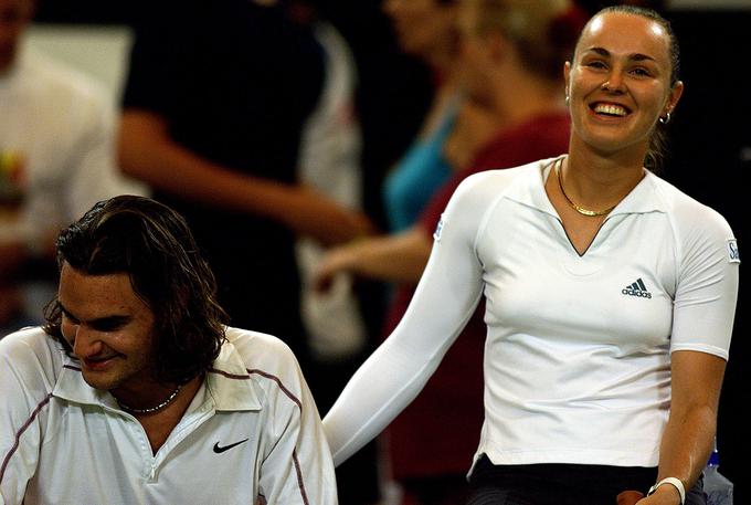 Roger Federer in Martina Hingis sta nekajkrat igrala tudi v dvojicah. | Foto: Guliverimage/Getty Images