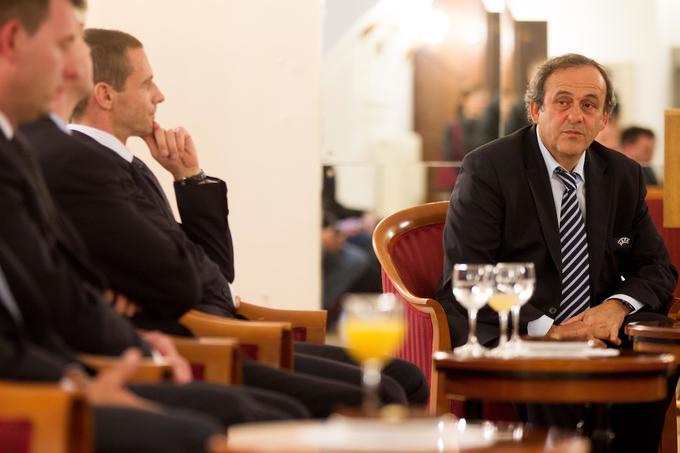 Michel Platini je moral predsedniški položaj pri Uefi zapustiti zaradi korupcijske afere, ko mu je Joseph Blatter leta 2011 izplačal sumljiv večmilijonski znesek. | Foto: Vid Ponikvar