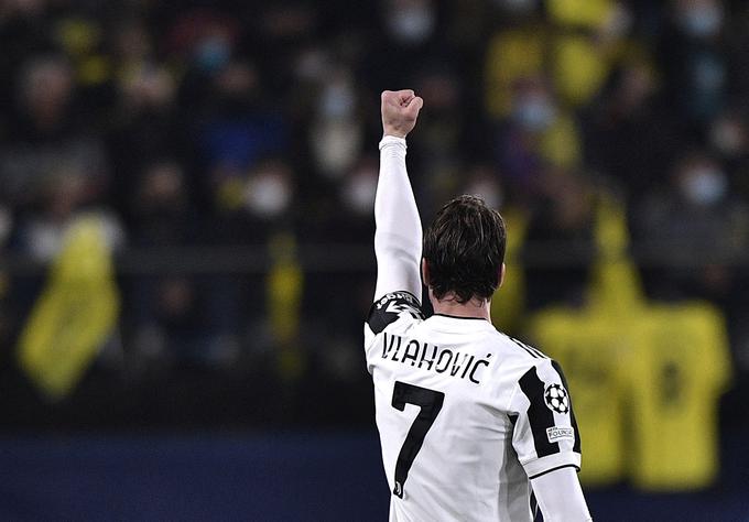 Dušan Vlahović je že v prvi minuti tekme z Villarrealom razveselil navijače Juventusa. | Foto: Guliverimage/Vladimir Fedorenko