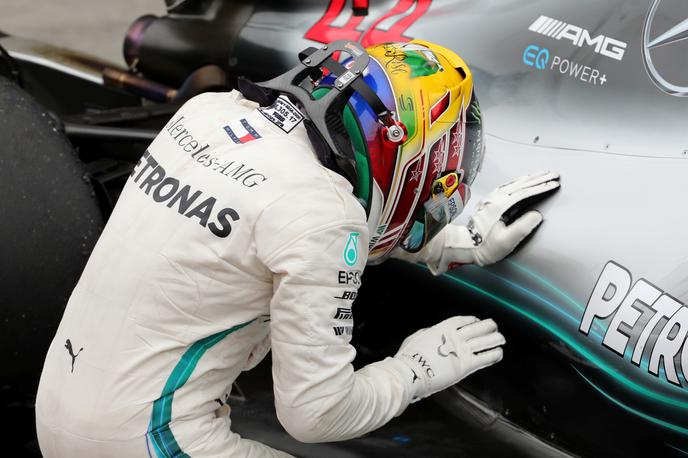 Lewis Hamilton | Lewis Hamilton si je naslov svetovnega prvaka zagotovil že v Mehiki pred tednom dni, z novo zmago pa Mercedesu pomagal še do konstruktorskega naslova. | Foto Reuters