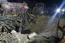 Posledice eksplozije na Poljskem blizu meje z Ukrajino