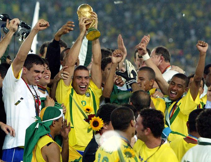 Brazilija je zadnji naslov svetovnega prvaka osvojila leta 2002 v Južni Koreji in na Japonskem. | Foto: Reuters