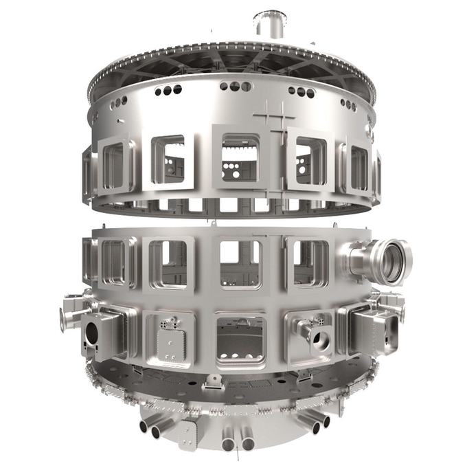 Na podstavek bodo postavili takšen kriostat, skupna masa sistema bo 3.850 ton. | Foto: ITER