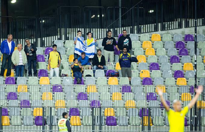Maloštevilni navijači Maccabija pred devetimi leti v Mariboru niso prišli na svoj račun. | Foto: Vid Ponikvar