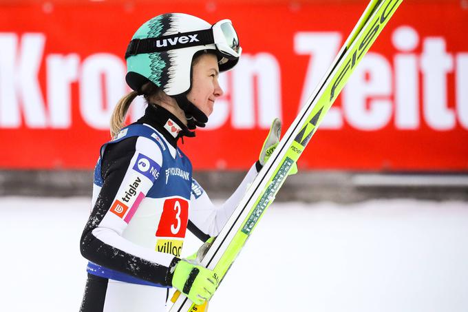 Ema Klinec je pred dvema letoma na srednji skakalnici v Oberstdorfu postala svetovna prvakinja. | Foto: Guliverimage/Vladimir Fedorenko