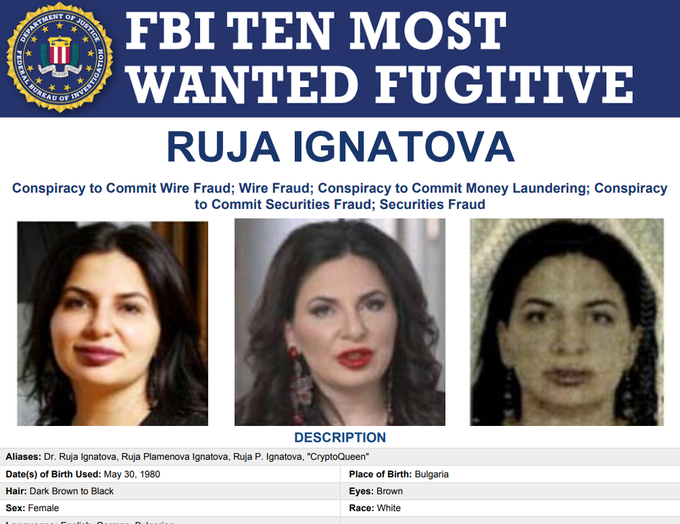 Profil Ignatove na spletni strani FBI. | Foto: FBI