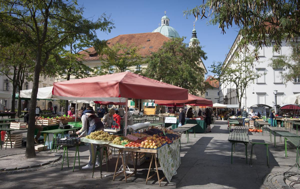 Ljubljanska tržnica | Pot do hrane se spreminja. Kmetje z možnostjo dostave imajo dela toliko, kot še nikoli doslej. | Foto Bojan Puhek