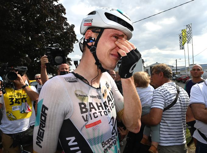 Matej Mohorič je v 19. etapi osvojil tretjo etapno zmago na Dirki po Franciji. | Foto: Reuters