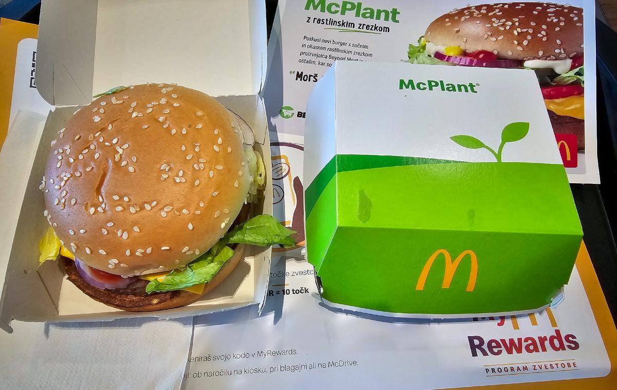 Mcplant | Klasični McPlant je brezmesna jed, ki po vseh drugih lastnostih ne odstopa od klasičnih "mekovih" sendvičev. | Foto Srdjan Cvjetović