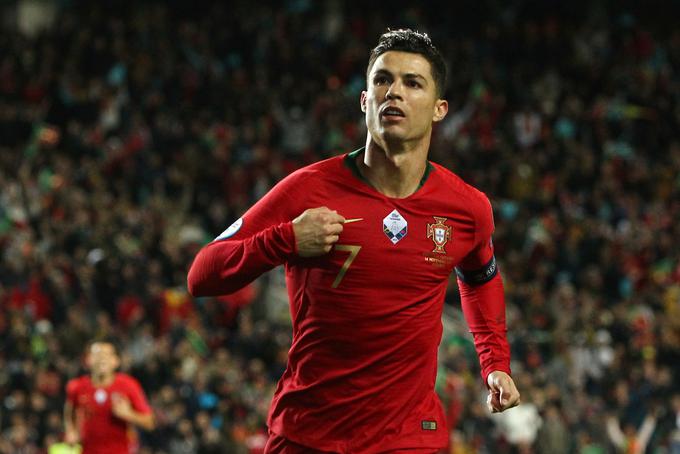 Cristiano Ronaldo je kar sedem zadetkov v skupini dosegel proti Litvi. | Foto: Reuters