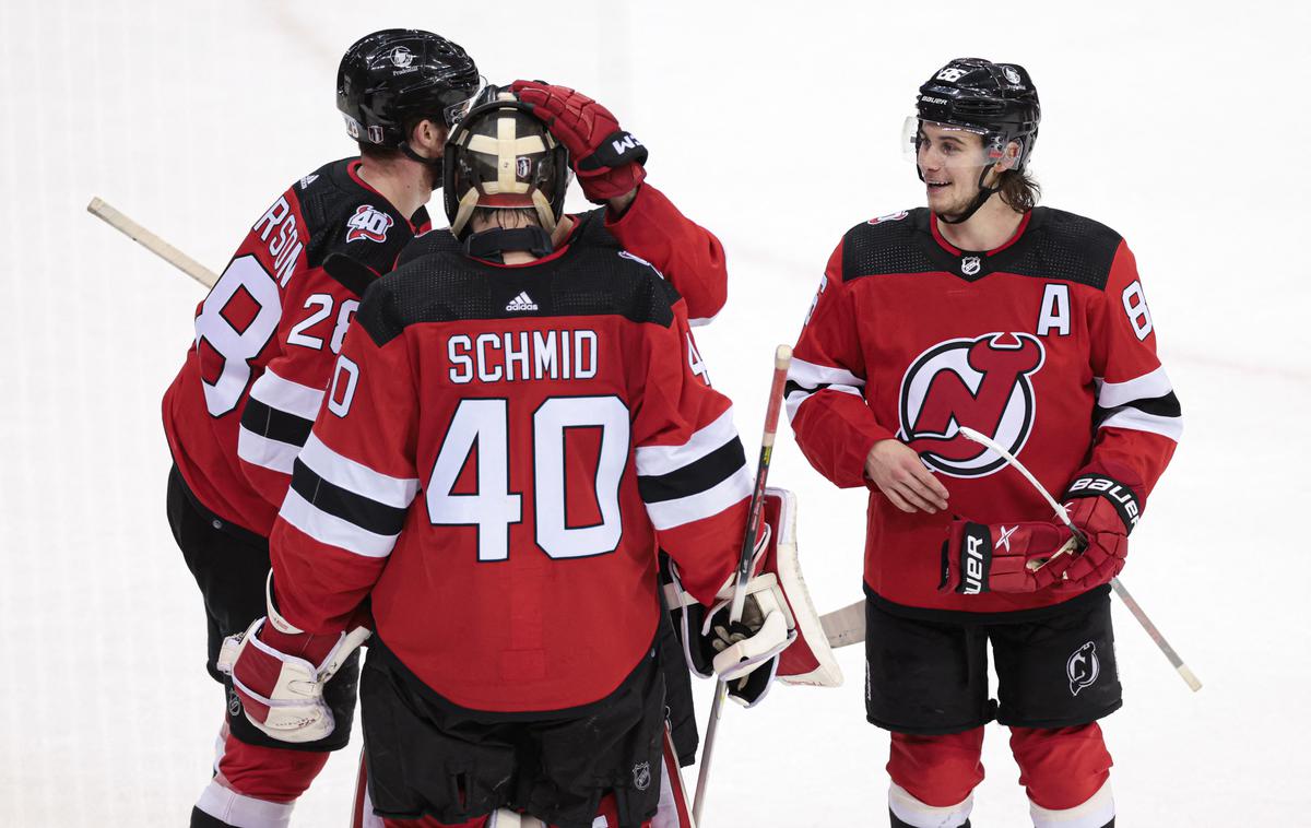 New Jersey Devils | New Jersey Devils so prvič po letu 2012 napredovali v drugi krog končnice. Na odločilni sedmi tekmi so NY Rangers premagali s 4:0. | Foto Reuters