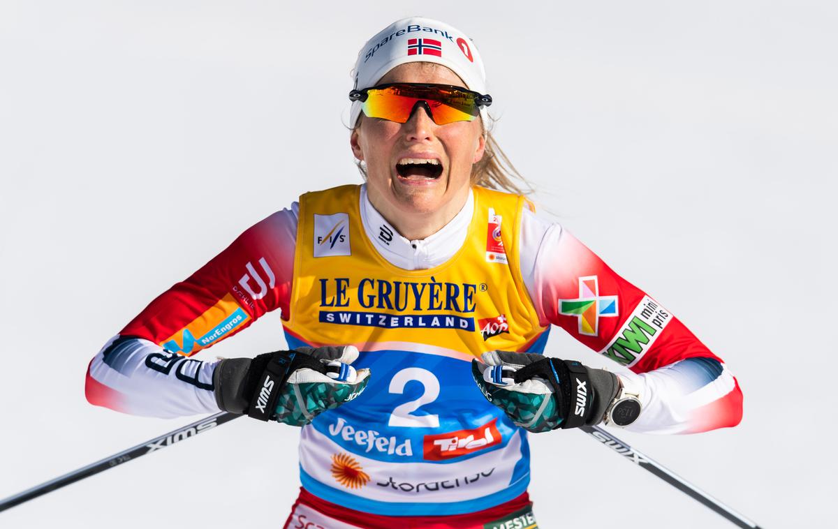 Therese Johaug | Norvežanka Therese Johaug, ki je morala svetovno prvenstvo leta 2017 in lanske olimpijske igre izpustiti zaradi dopinškega prekrška, je v Seefeldu prišla do svoje osme zlate medalje s svetovnih prvenstev. | Foto Reuters