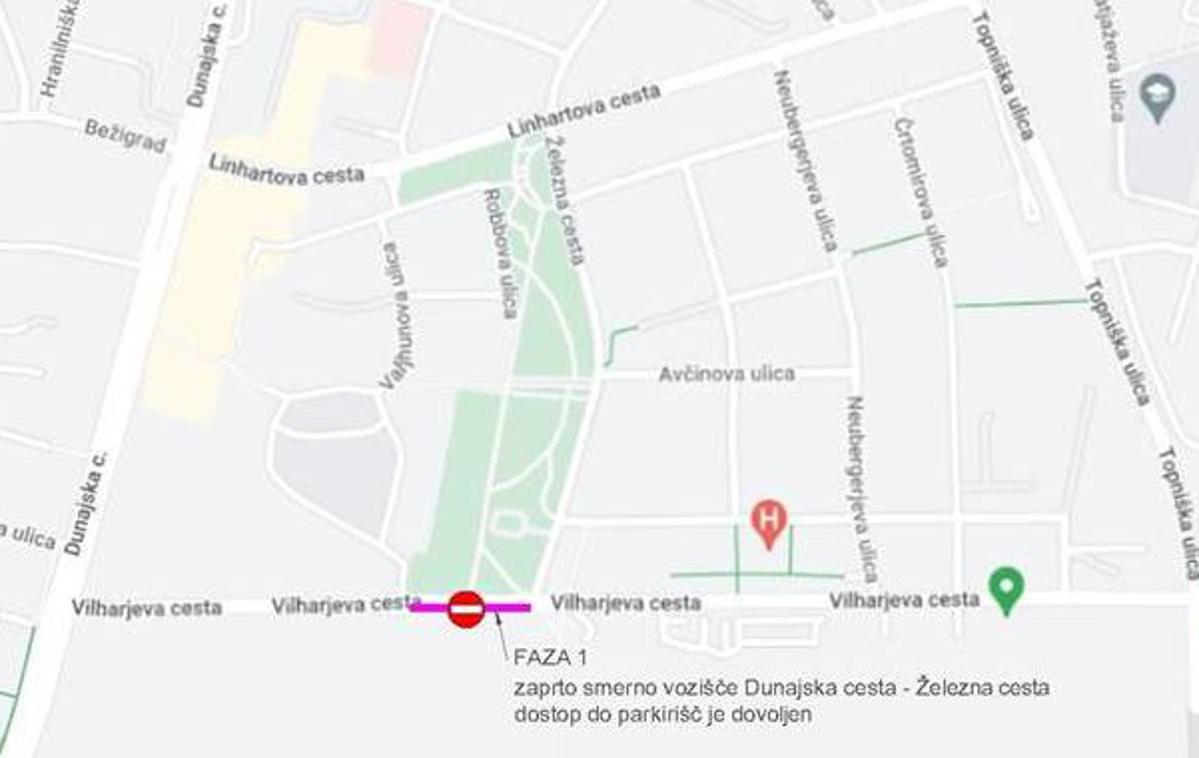 Vilharjeva cesta, zapora, Ljubljana | Foto MOL