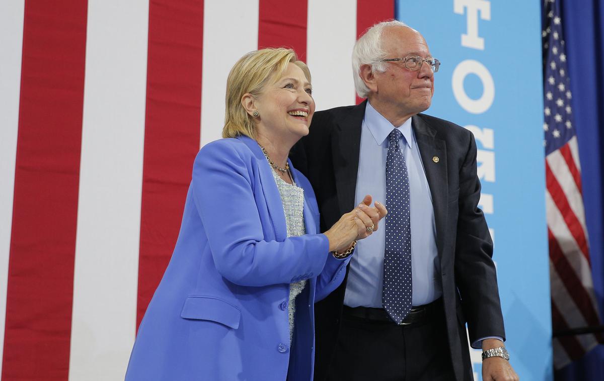 Bernard Senders Hillary Clinton ameriške volitve zda | Foto Reuters