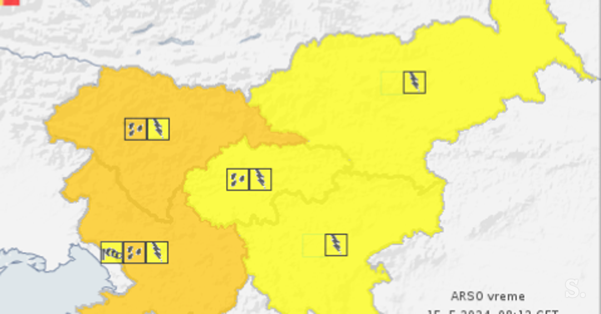 Arso izdal oranžno opozorilo siol net