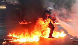 Na protestih dijakov v Atenah spopad s policisti