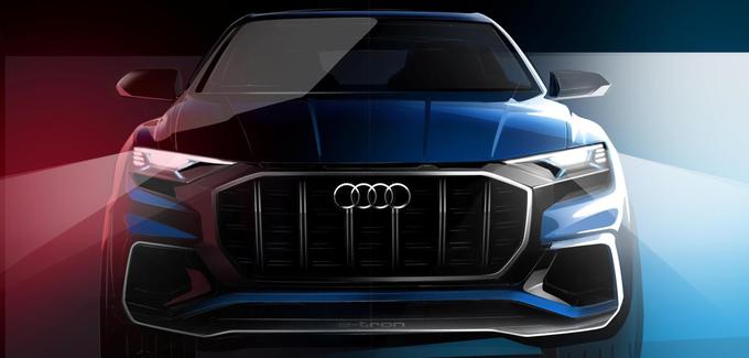 Eden zaščitnih znakov novega Audijevega športnega terenca je tudi osemkotna oblika maske motorja. | Foto: Audi