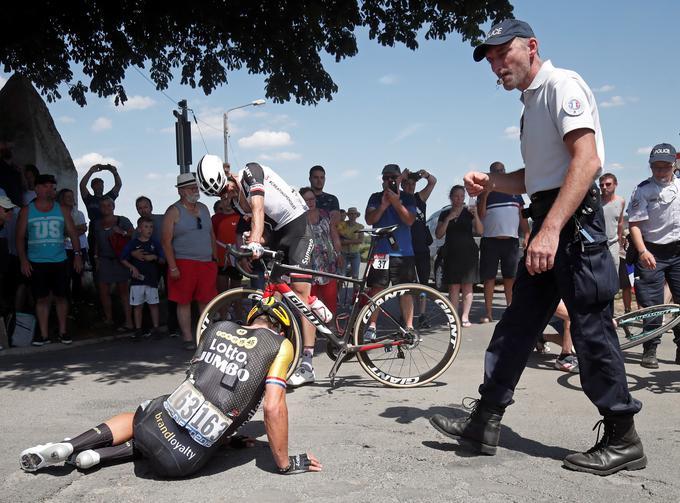 ... pa tudi zmagovalec zadnjih dveh etap Dylan Groeneweld. | Foto: Reuters