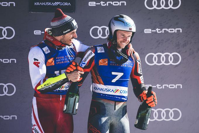 Odermatt in Kristoffersen, najbolj konstantna veleslalomista sezone | Foto: Grega Valančič/Sportida