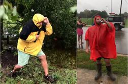 Tako se ljudje norčujejo iz novinarja, ki je poročal o orkanu Florence #video