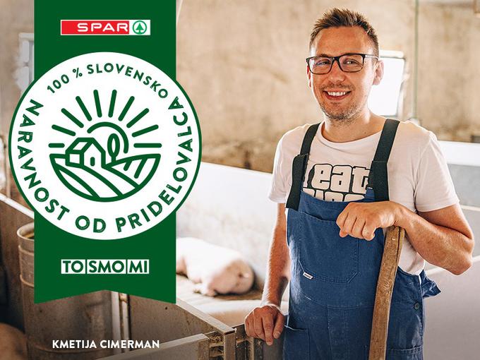 Na Sparovih policah najdete svinjino Kmetije Cimerman, ki je prejela certifikat "Izbrana kakovost − Slovenija". | Foto: 