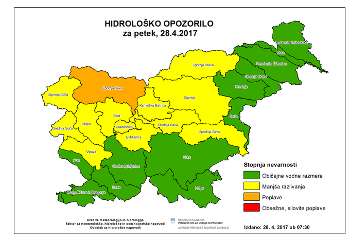 vreme, poplave, reke | Foto: Arso