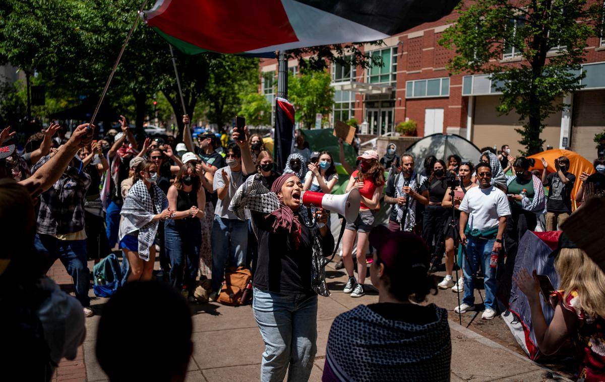 Protest ZDA | Val demonstracij se je začel na univerzi Columbia v New Yorku, nato pa so se hitro razširile po vsej državi.  | Foto Reuters