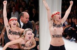 Foto: Razgaljeni aktivistki na pariškem tednu mode 