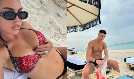 Ronaldo in njegova Georgina razgaljena uživala na plaži #foto