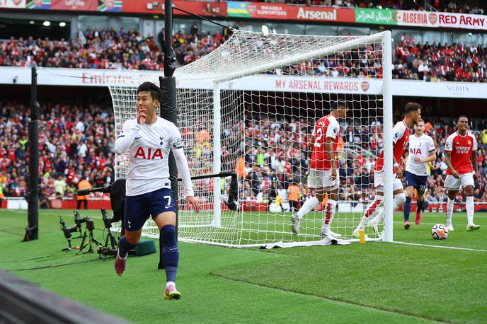 Arsenal - Tottenham | V Londonu sta se  Arsenal in Tottenham razšla brez zmagovalca. Heung-Min Son je zabil dva gola. | Foto Reuters