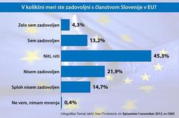 Slovenci nezadovoljni z EU, a bi še vedno glasovali za