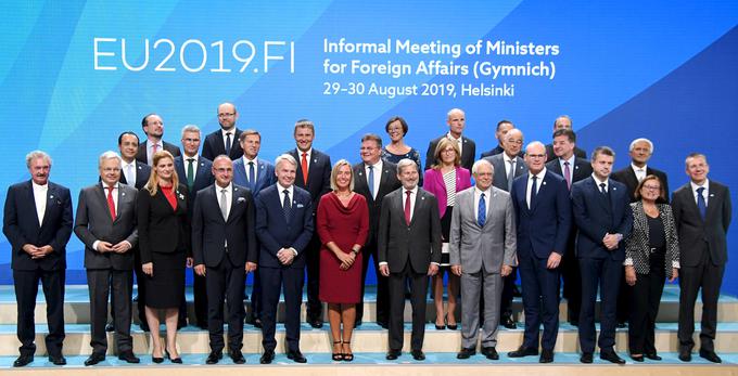 Ministri za zunanje zadeve so sicer prvi dan srečanja v Helsinkih skupaj z ministri za obrambo razpravljali o hibridnih grožnjah ter pri tem izpostavili pomen izmenjave informacij med državami članicami EU. | Foto: Reuters