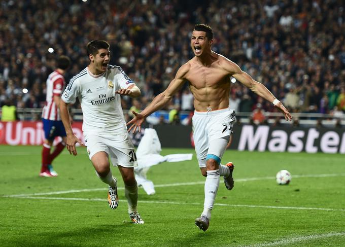 Proti Atleticu se je zvezdnik Juventusa veselil svojega prvega evropskega naslova v majici Reala v Lizboni leta 2014. | Foto: Getty Images