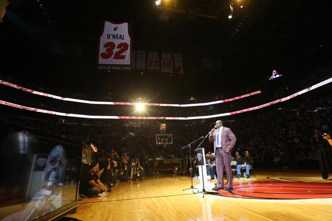Shaquille O'Neal si je za nepozabne predstave v Miamiju prislužil dolg aplavz. | Foto: Guliverimage/Getty Images