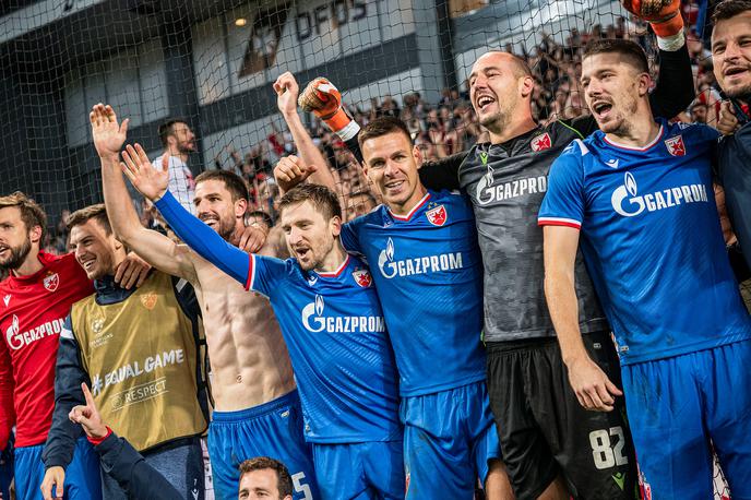 Köbenhavn Crvena zvezda | Veselje nogometašev Crvene zvezde po napredovanju v play-off kvalifikacij za ligo prvakov. | Foto Reuters