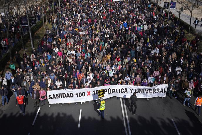 Protest proti uničevanju javnega zdravstva v Španiji | V Madridu so bili množični protesti proti uničevanju španskega javnega zdravstva. | Foto Guliverimage