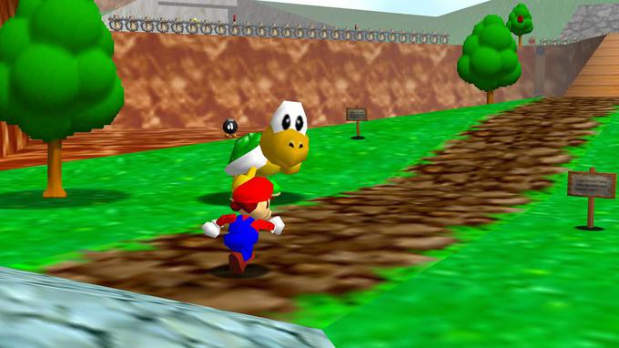 Super Mario 64 je bila prva igra, v kateri se je naslovni junak Super Mario pojavil v treh dimenzijah, tako pri kritikih kot igralcih pa uživa status legende in ene najboljših ter hkrati najpomembnejših videoiger vseh časov. | Foto: 